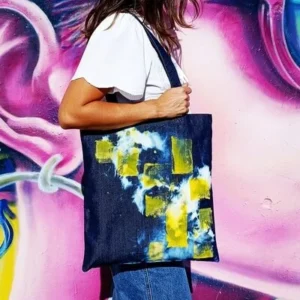 Tote Bag Jean Tie and Dye Jaune