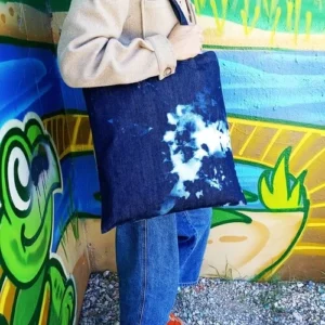 Tote Bag Jean Tie and Dye Uni