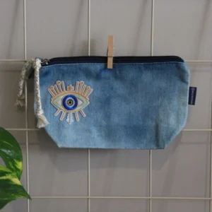 Petite pochette jean zip