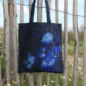 Tote bag jean tie and dye peint